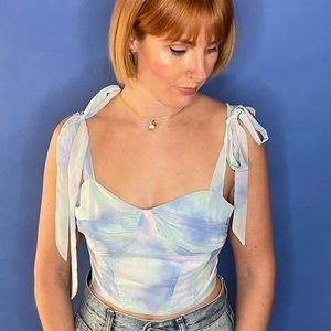 Corset galactic blue, pink, purple top!
